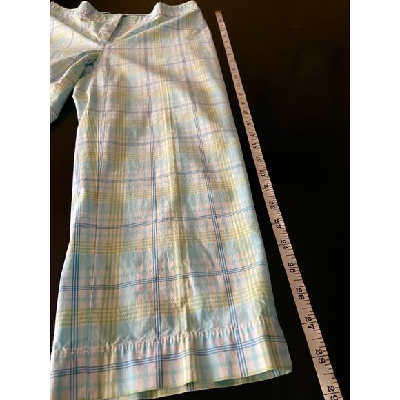 TALBOTS 'Signature' Blue/Green/White Plaid Crop Pants sz 2P - Picture 11 of 12